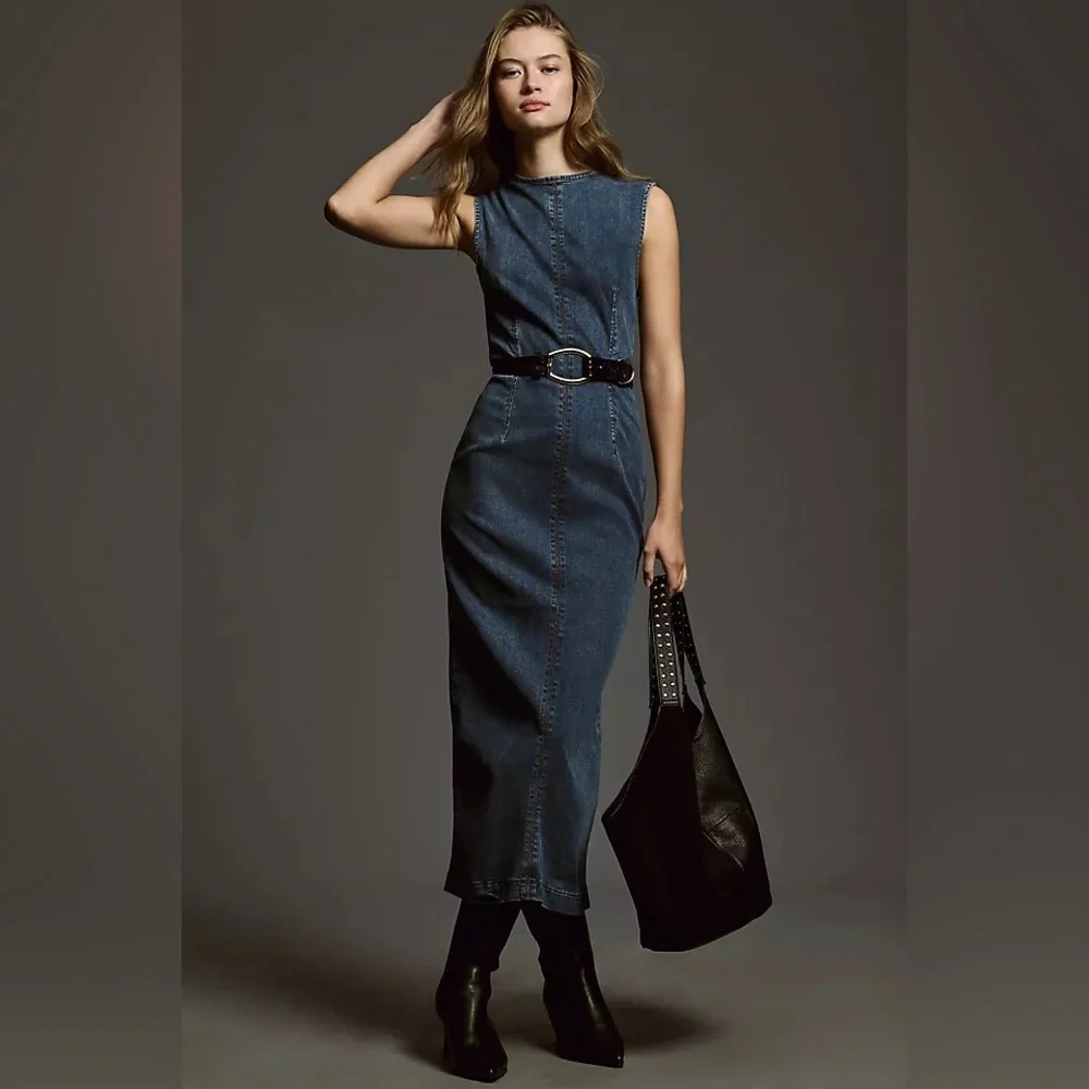 Reformation Kendi Denim Dress - Picture 1 of 10